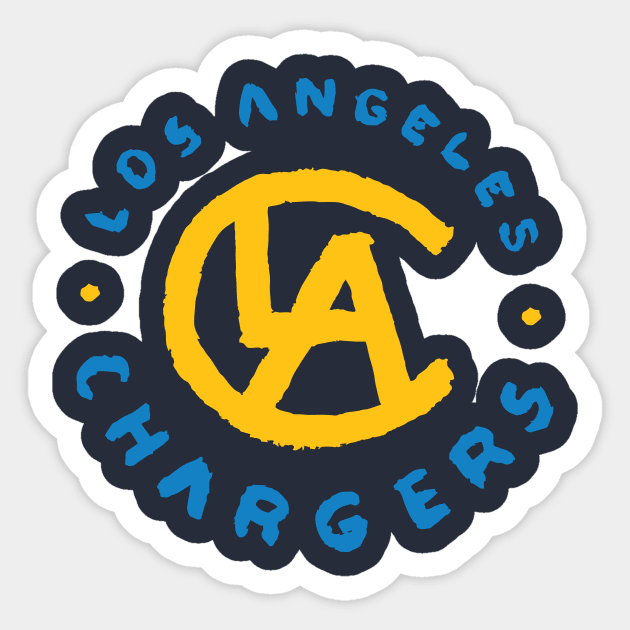 Los Angeles Chargeeees 06 Sticker by Very Simple Graph